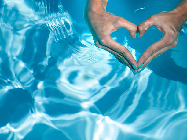 heart with hands in turquoise water abrisol