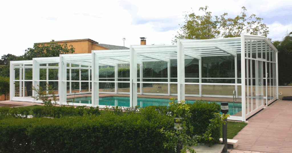 Promocions Cubiertas para piscina modelo Capri en blanco